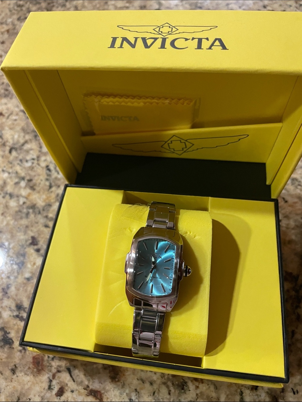 Invicta Ladies Lupha Silver Bracelet Watch with Tiffany Blue Dial